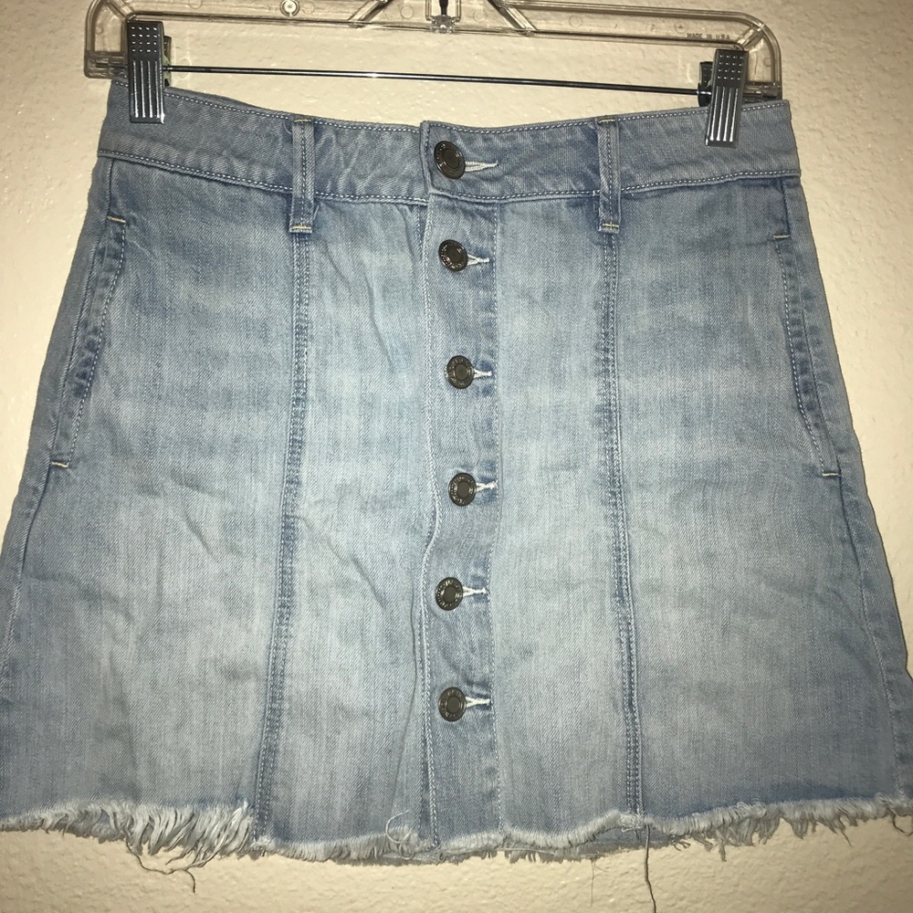 American Eagle Mini Denim Skirt, Button Front